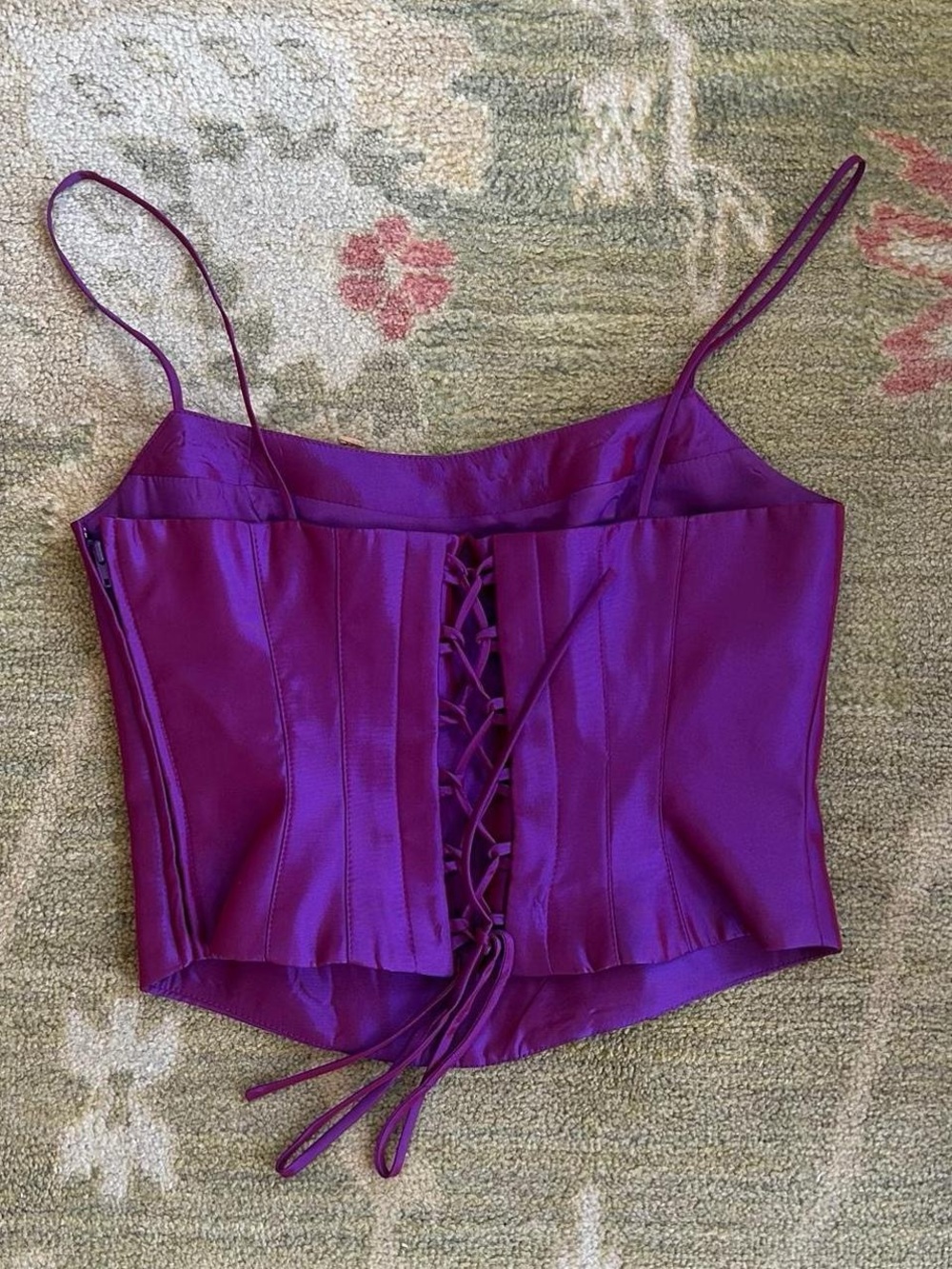 90s Cache NWT Purple Two-Piece Prom Dress - Picture 7 of 8